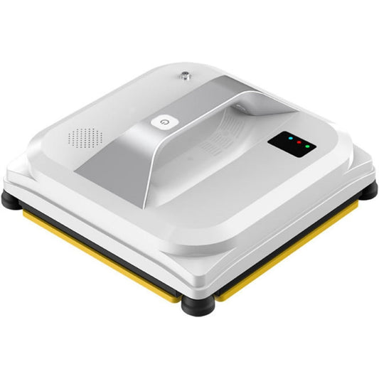Robot lave vitres alliant le nettoyage des surfaces vitrees et le deplacement sur la vitre