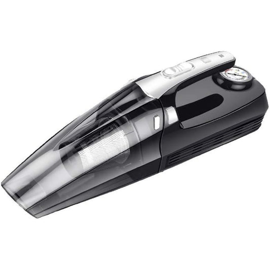 Aspirateur, coloris gris et noir, avec une alimentation rechargeable