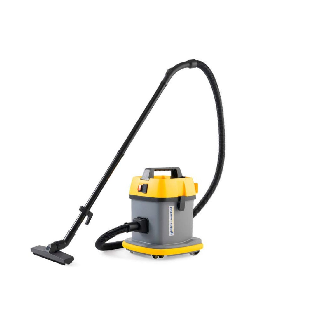 Aspirateur a cuve offrant des dimensions annoncees de 350 x 350 x 430 mm
