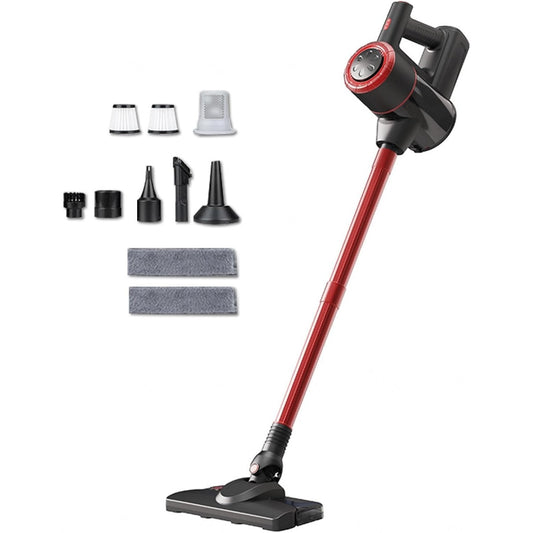 Aspirateur a main, coloris rouge, avec des elements lavables