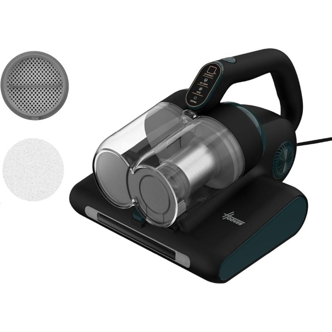Aspirateur a main associant une aspiration a main au coloris noir et gris