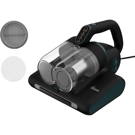 Aspirateur a main associant une aspiration a main au coloris noir et gris